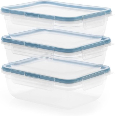 vSnapware Total Solution 3-Pack (8.5-Cup) Plastic Storage Containers Set, Leakpr
