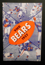1957 Chicago Bears NFL Football Media Guide Schedule Standard Oil Excellent