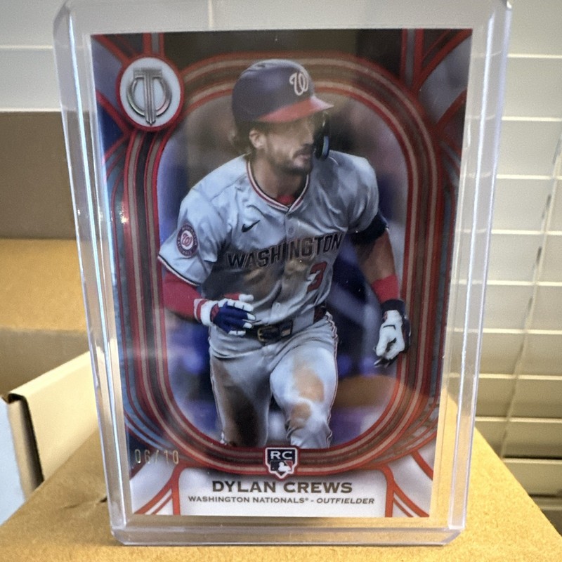 Topps Dylan Crews Rookie Washington Nationals Serial Numbered 06/10 /10 Card