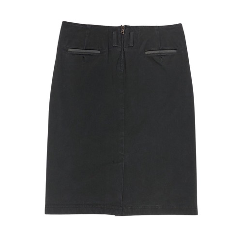 Gonna midi Prada Linea Rossa taglia IT 38 US taglia 4 twill nero chiaro/sbiadito - Foto 3 di 11