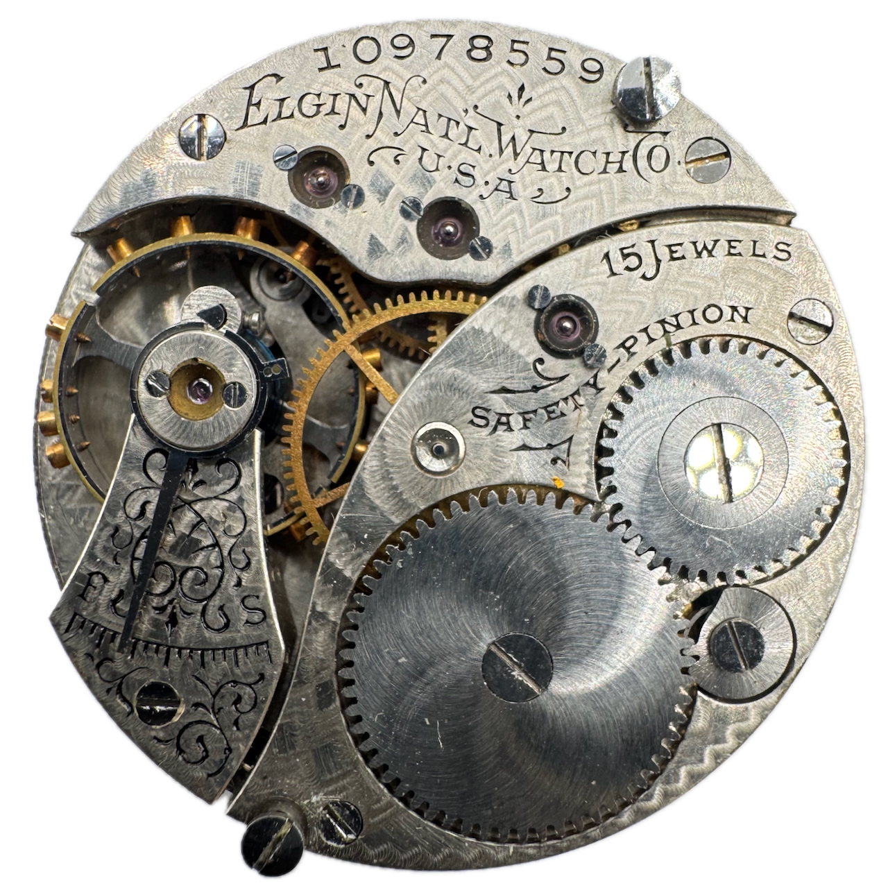 Antique 1904 Elgin 15 Jewel Hunter Pocket Watch Movement 318 USA