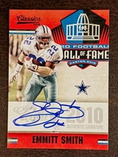 2010 Panini Classics Emmitt Smith Hall of Fame Autographs card 02/50