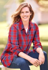 Woman Within Plus Size Classic Flannel Shirt