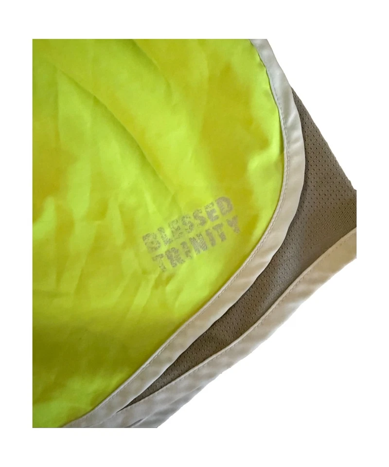 Nike Dri-FIT Tempo Running Shorts Women's Neon Yellow Gray Lined Athletic - Image 2 of 3