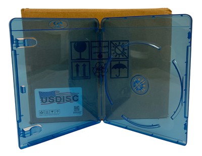 USDISC Blu-ray Cases Standard 12mm, Single 1 Disc (Clear Blue) Lot