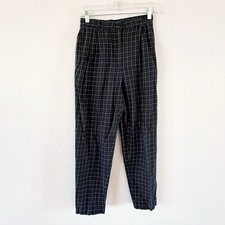 Vtg Talbots Women 90s Plaid Pleated High Waist Pants Sz 6 Academia Indie Career