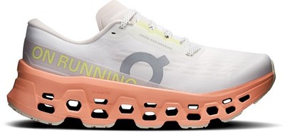 NEW Women's On Running Brand White/Orange Pink Cloud Cloudmonster