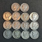 $1.40 Face Value - US 90% Silver Coins - Lot of Cull Mercury Dimes - Lot #2
