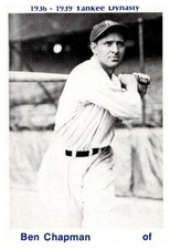 Ben Chapman New York Yankees 1974 TCMA 1936-1939 Yankee Dynasty Card