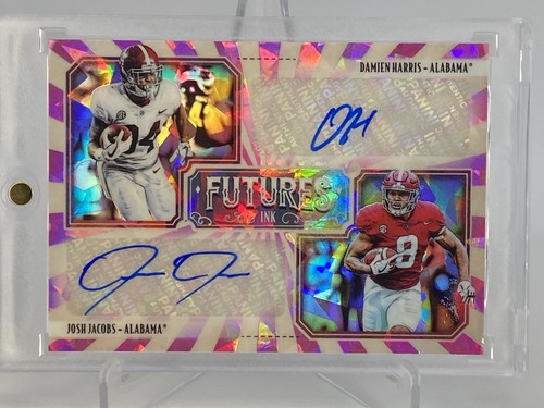 2019 Josh Jacobs RC Damien Harris Legacy Futures Auto #D/10 Alabama Crimson Tide - Picture 2 of 17