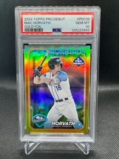 Mac Horvath 2024 Topps Pro Debut Gold Foil /50 PSA 10 POP 1