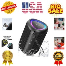Portable Bluetooth Speaker with Lights, Stocking Stuffers, Powerful Crystal C...