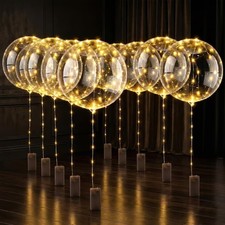10 Pcs Balloons Light Up Balloons, 18 In Clear, String Lights