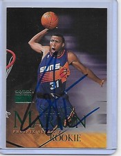 Basketball Card IP auto NBA SHAWN MARION rookie Phoenix Suns 1999-00 Skybox. rookie card picture