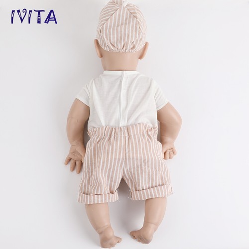 IVITA 21"Big Boy Lifelike Reborn Baby Full Silicone Big Baby Doll Prematur Xmas - Picture 7 of 12