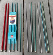 Lot of (14) Vintage 14"  BOYE Knitting Needles and Crochet Hooks