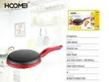 PIASTRA ELETTRICA PER CREPES CON MANICO HM-5850 600W CREPERIA PASTICCERIA DOLCI 