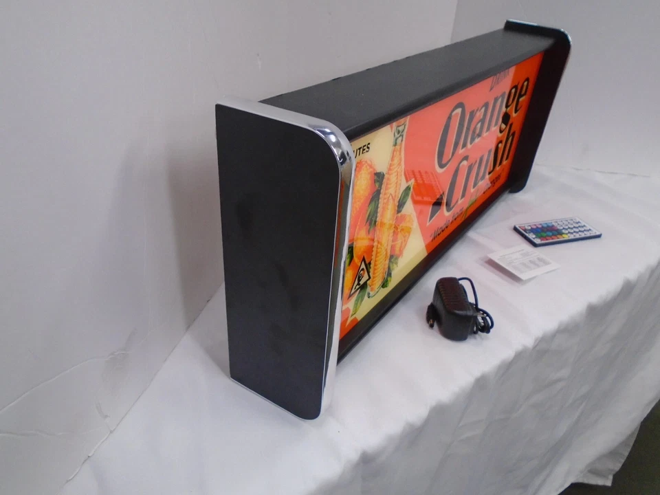 Drink Orange Crush LED Display lighted sign lightbox Wall hanging Light - Image 3 of 4