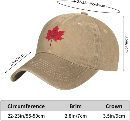 Customized Canadian Maple Leaf Baseball Cap Dad Hat Trucker Hat Adjustable Unise - Bild 5 von 24