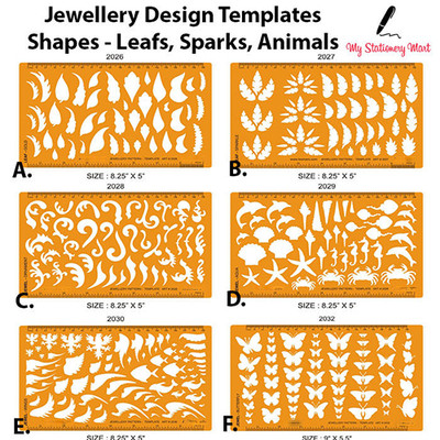 Zeichnen Vorlage Schablone Edelstein Steinformen Tierschmuck Design 