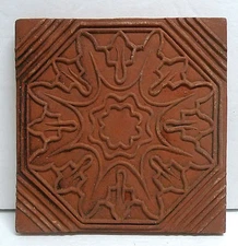  Antique Unglazed Tile  Mosaic?  American Encaustic?