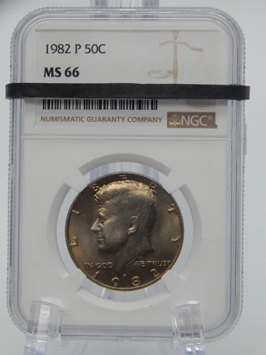 1982 P  50￠ KENNEDY HALF DOLLAR - NGC MS66 (BT357)