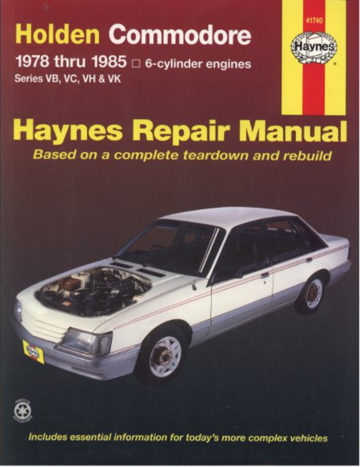 Manual Holden Commodore 1978-1985 Haynes Workshop Service & Repair