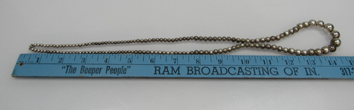 Vintage Sterling Silver Beaded Necklace Graduated Bench 925 - Picture 2 of 10