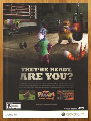 2008 Viva Pinata Party Animals Xbox 360 Print Ad/Poster Video Game Promo Art 00s