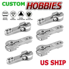 6 Pack Aluminum Silver Color 25T Steering Servo Motor Horn Arm for Futaba Savox