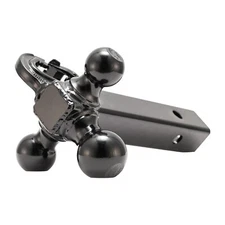 NEW 2" Trailer Hitch Tri Ball Mount &Hook 1-7/8", 2", 2-5/16" Black 10000LBS