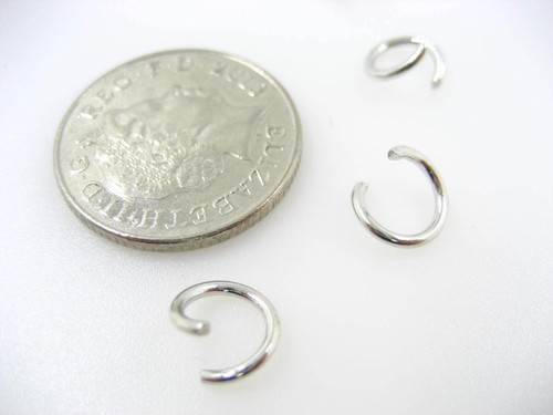50 Stck. Silber 9 mm große offene Springen extra dick Biegering Schmuck Fundstücke  - Bild 3 von 11