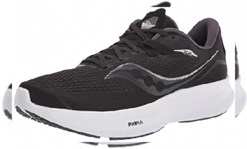 Men's Saucony Ride 15, 9.5 / Black/White / Wide