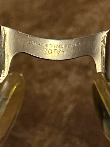 Shuron 1/10 12K GF Vintage Brille 20 M/M Gläser, Schwarz GF Gestell Lederetui - Bild 14 von 16