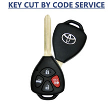 Cut By Code Service Toyota Corolla 2010-2013 Remote Head Key Gq4-29t G-chip Cut By Code Service Toyota Corolla 2010-2013 Remote Head Key Gq4-29t G-chip
