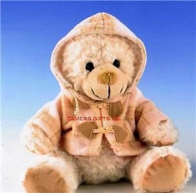 Teddybär in rosa Dufflecoat süß weich gekleidet Plüsch Türstopper von Leonardo