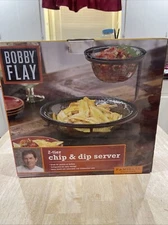 Bobby Flay 2 Tier Chip And Dip Server Famigla Collection New In Box 