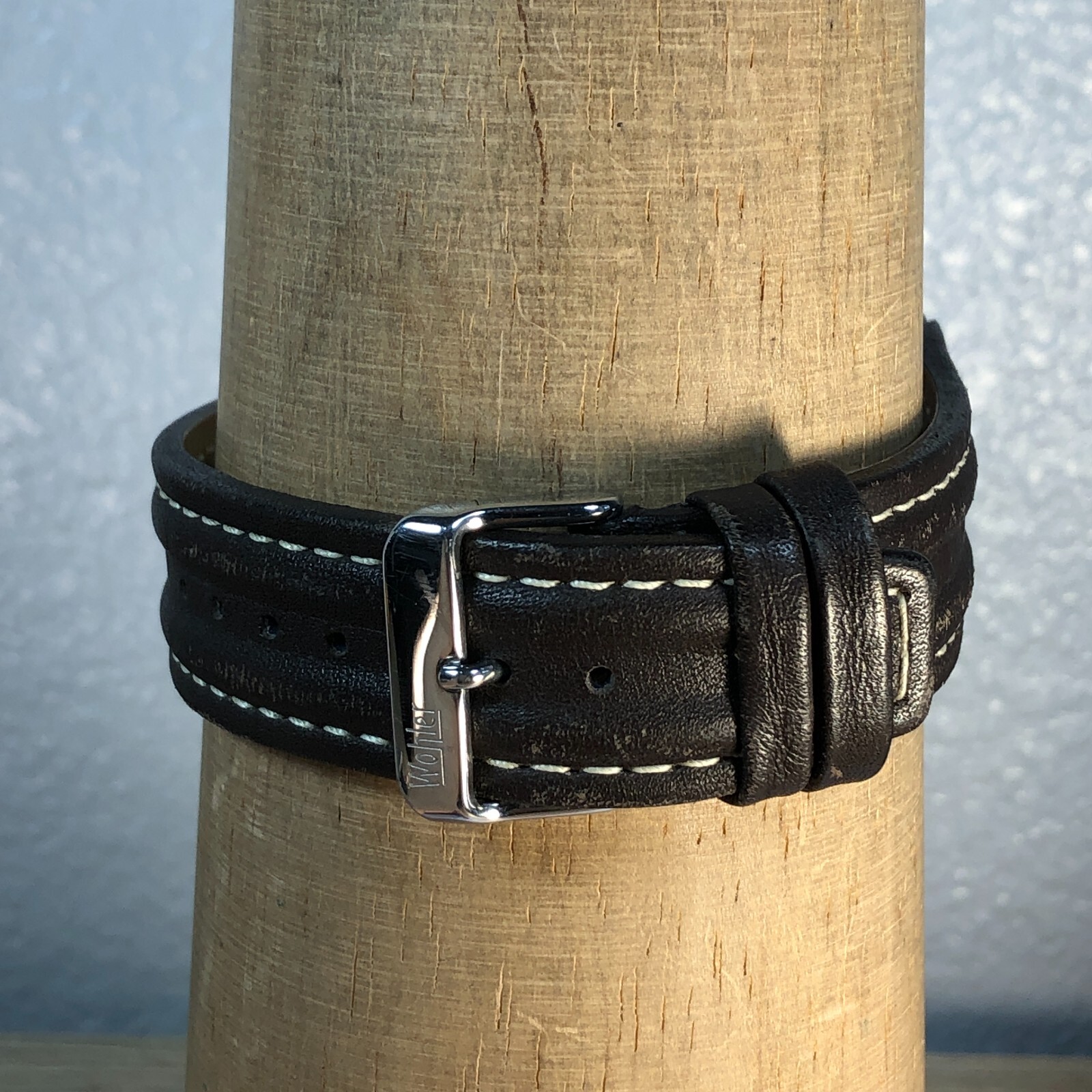 Wohler Mens Silver Tone Automatic Brown Leather Skeleton Watch eBay