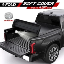 4-Fold 6.5FT Truck Bed Soft Tonneau Cover For 2014-2021 Toyota Tundra Waterproof