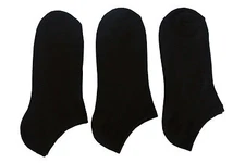 12 Pairs Mamia Casual WHITE & BLACK  NO SHOW Socks Sz. 9-11 NEW