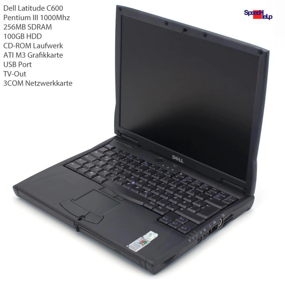 Dell Latitude C600 Notebook Laptop Windows 98 Parallel LPT Pentium 1000MHZ 256MB - Immagine 2 di 4