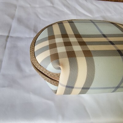 BURBERRY Blue Nova Check Small Cosmetic Pouch Bag Authentic | eBay