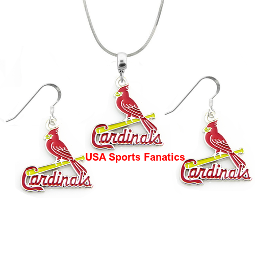 MLB St. Louis Cardinals 925 Sterling Silver Team Logo Necklace