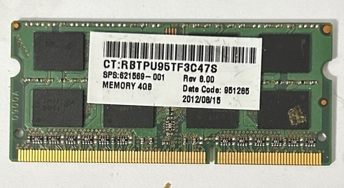 MICRON 4GB DDR3 PC3L-12800S SODIMM Laptop Memory MT16KTF51264HZ-1G6M1 - Picture 2 of 2