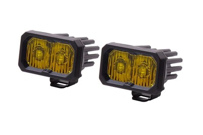 Diode Dynamics SS2 Pro Amber Driving Light Pod Set W/ Amber Backlight W/ Harness