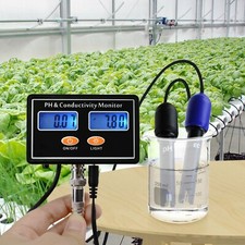 3.46" PH EC Conductivity Monitor Water Quality Meter Tester Hydroponics Portable