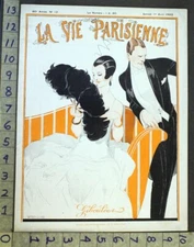 1922 PARIS FRENCH FASHION ROMANCE FLAPPER RENE VICENT ARTIST COVER 33164