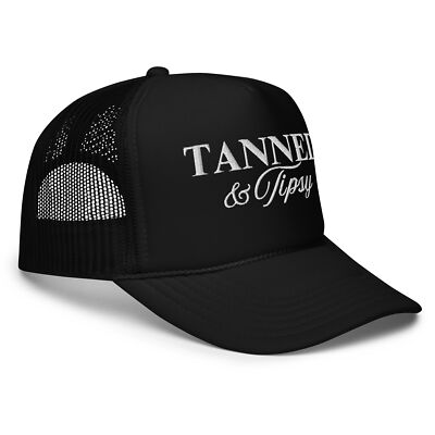 Tanned And Tipsy Foam Trucker Hat White | eBay display picture 3