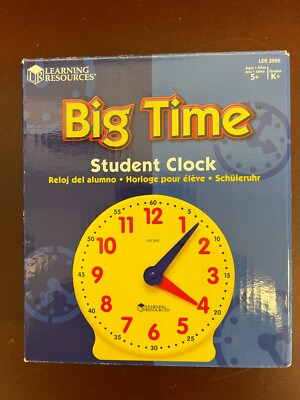 Learning Resources Big Time Student Clock, Teaching & Demonstration Clock, 12