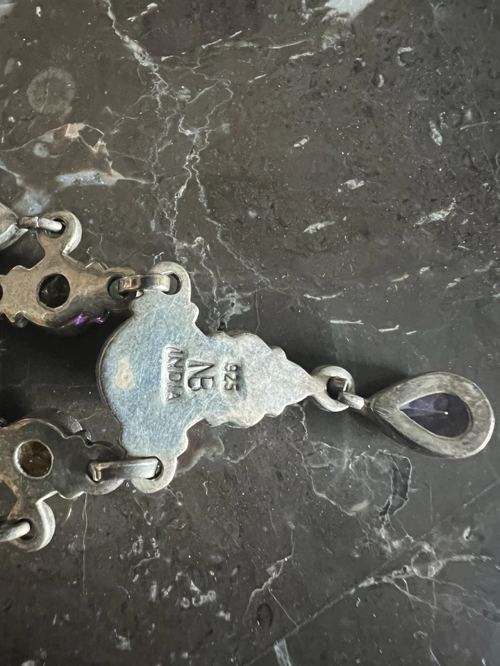 Nicky Butler Amethyst, Citrine, and Peridot Drop Necklace 18” - Image 3 of 4